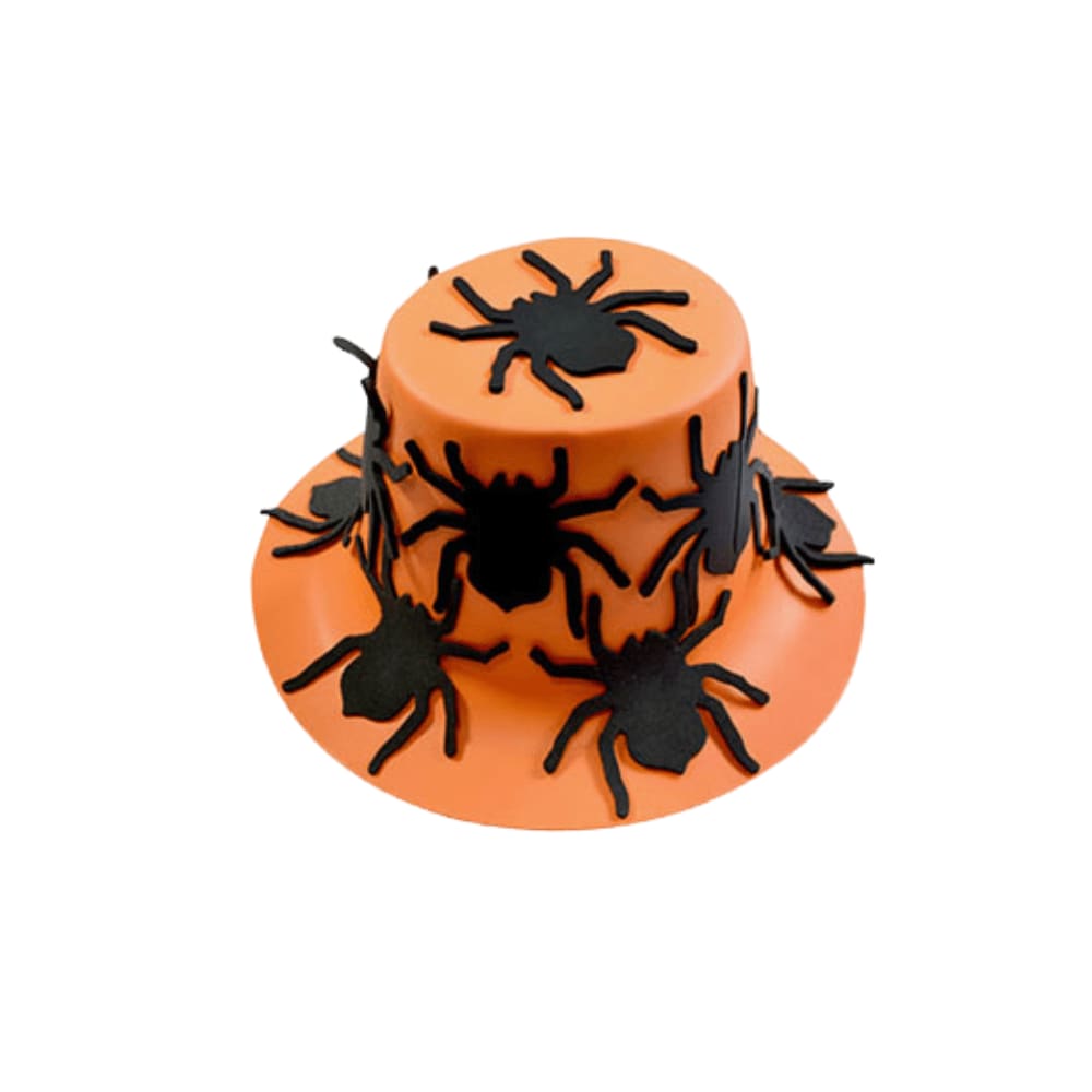 Cartola Laranja Halloween Aranha em E.V.A