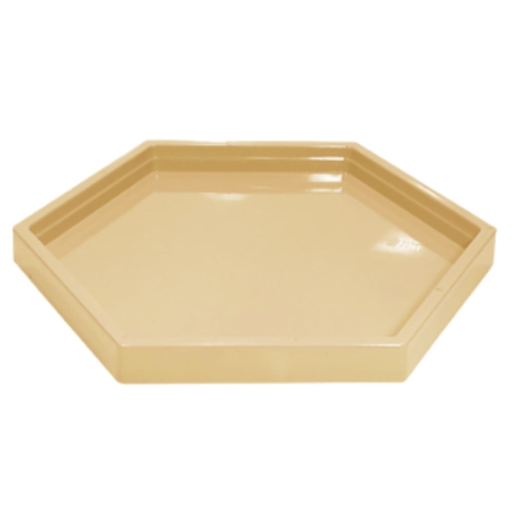 Bandeja Decorativa Sextavada Bege 22x22cm Tasil