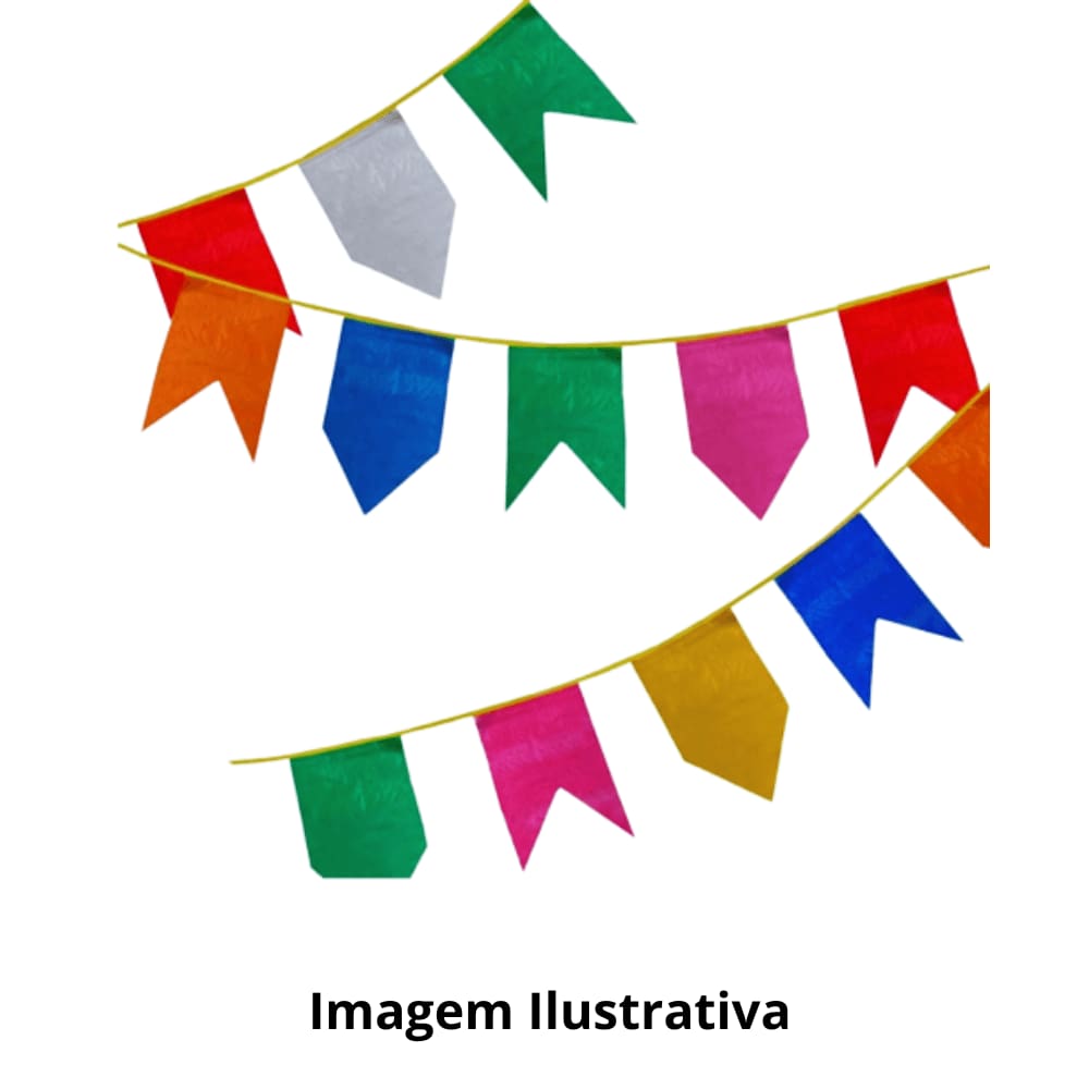 Bandeirinhas Decorativa Festa Junina de Plástico com 10 Metros
