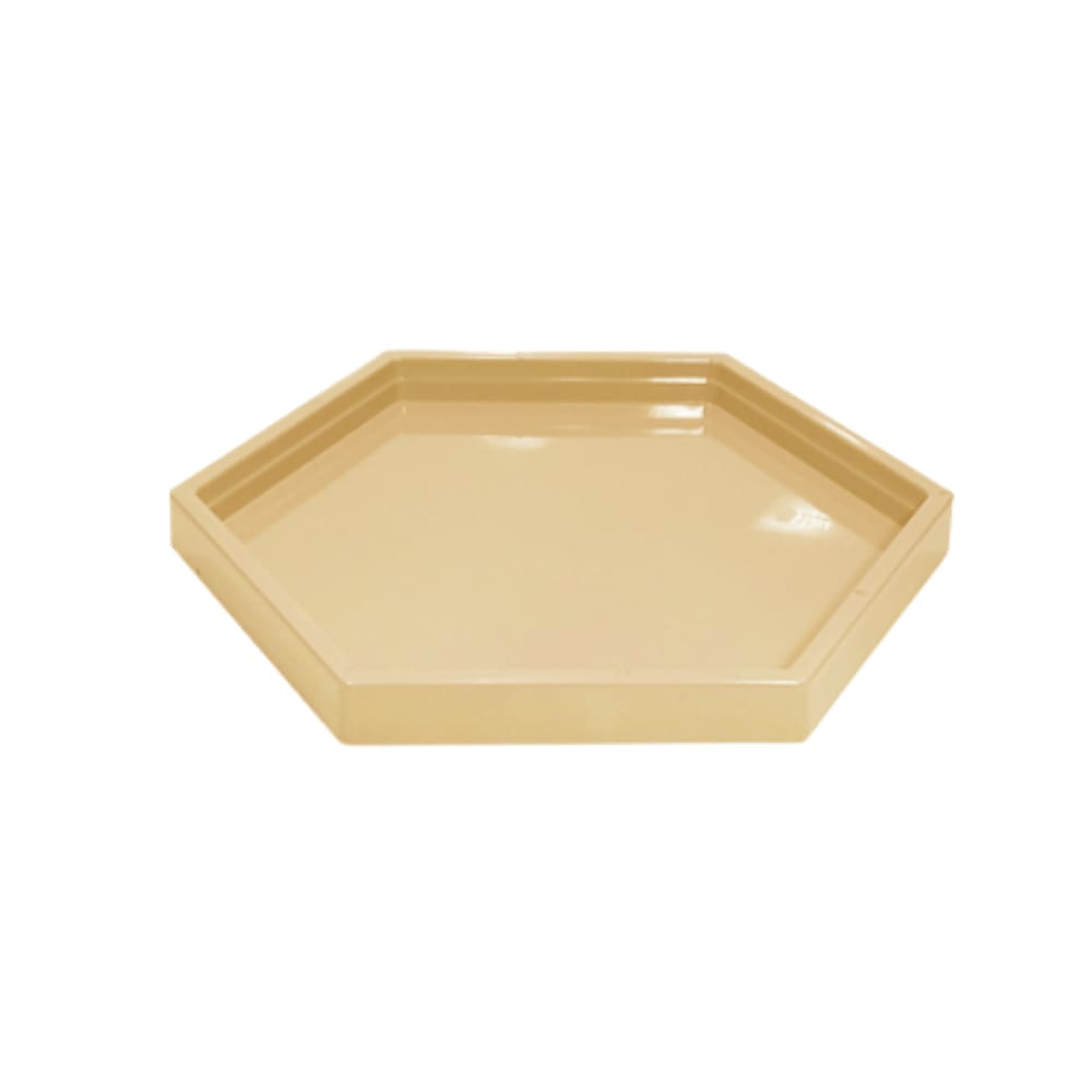 Mini Bandeja Decorativa Sextavada Bege 17x17cm Tasil