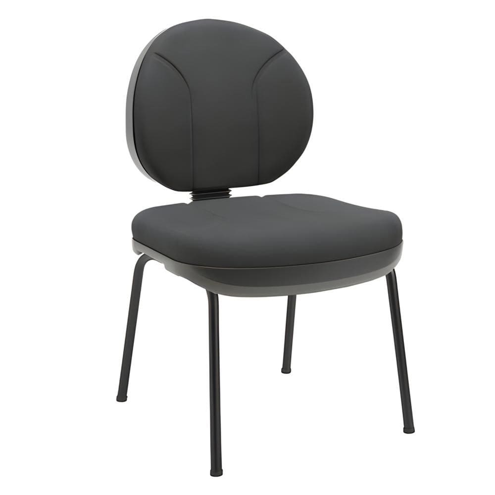 Cadeira Executiva Fixa Tecido Preto - Plaxmetal