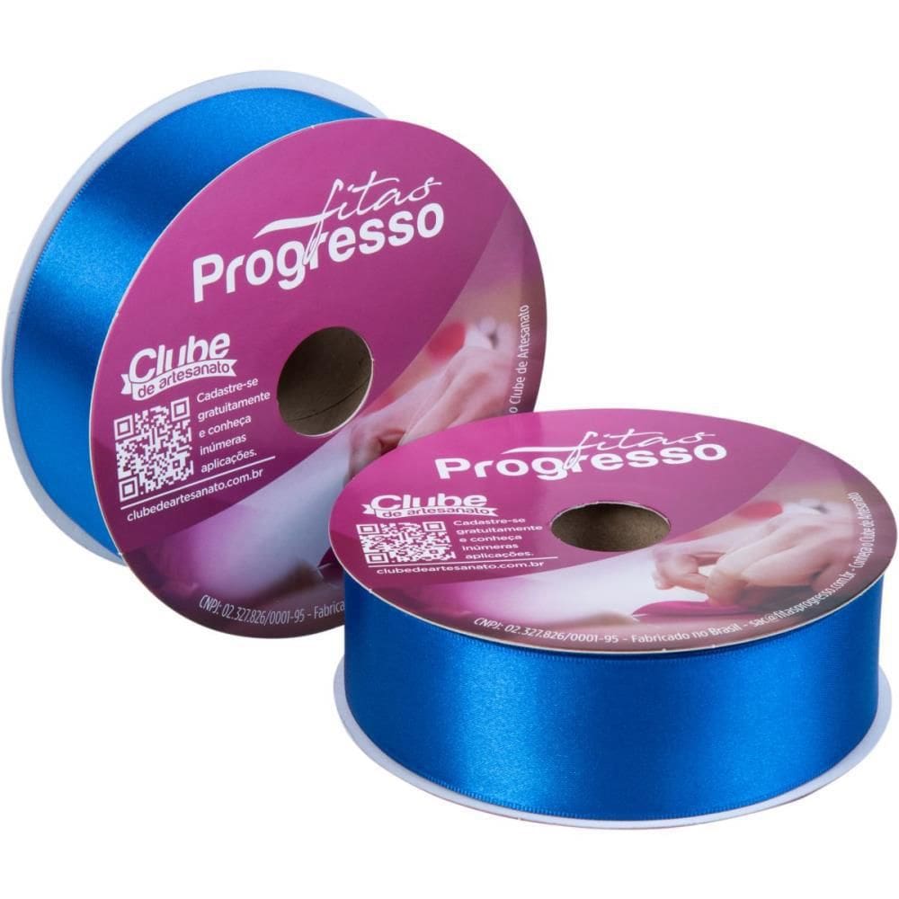 Fita De Cetim 38Mm 50M. Azul Royal 214