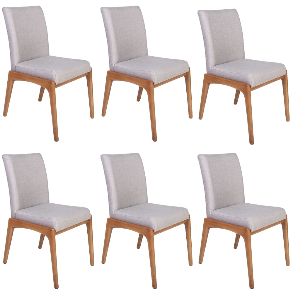 Conjunto 6 Cadeiras de Jantar Estofadas Sara