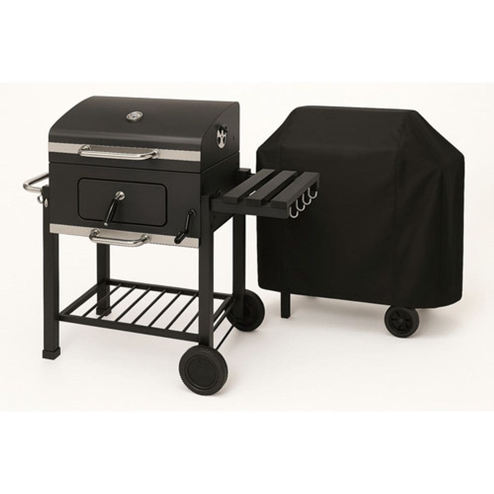Churrasqueira Americana A Bafo Carvao Movel Com Capa E Mesa Black
