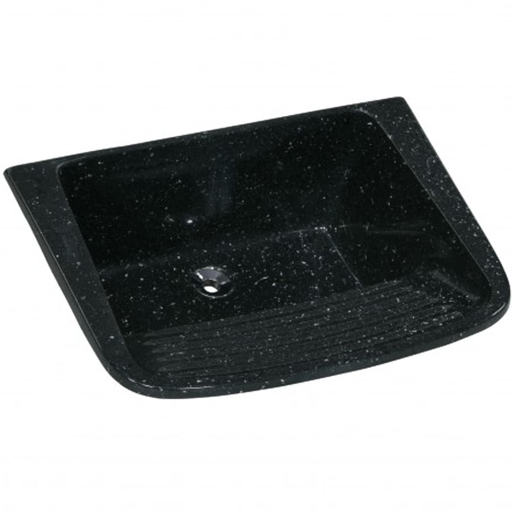 Tanque de Mármore Sintético Granitado N°1 com 60x46cm Pedra Escura - 507308 - A.J.RORATO