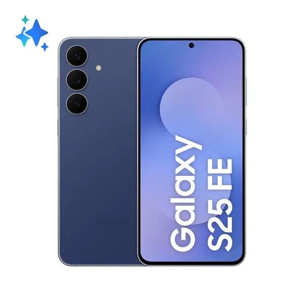 Smartphone Samsung Galaxy S25 FE 5G 256GB Azul Marinho, RAM 8GB, Câmera 50MP, Selfie de 12MP, Tela 6.7”