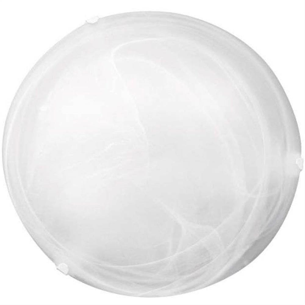 Plafon Redondo Laguna 25cm Murano 1xE27 Branco - 02040022 - TASCHIBRA