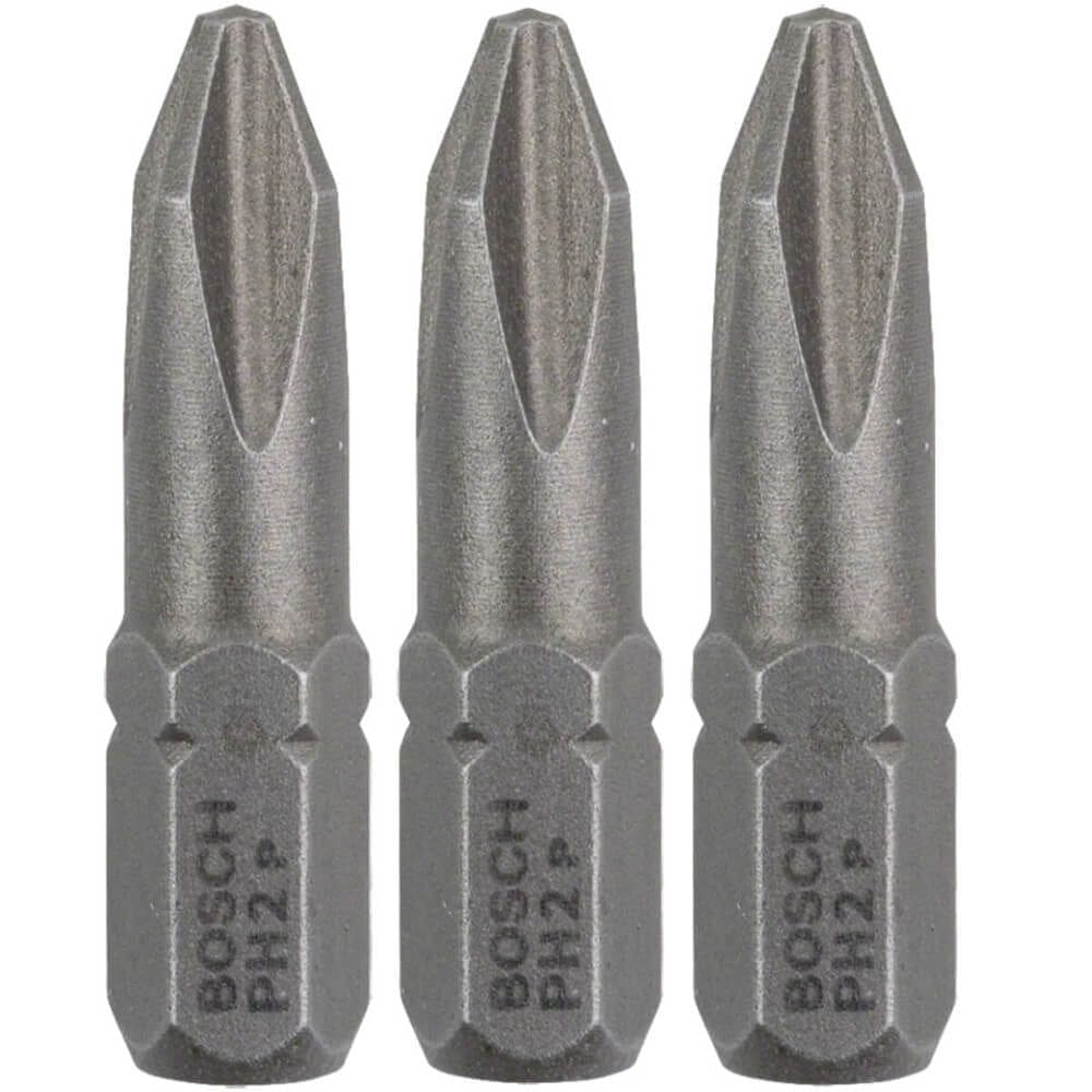 Bits Phillips Extra Hard PH2 25mm 3 Unidades - 2607001511000 - BOSCH