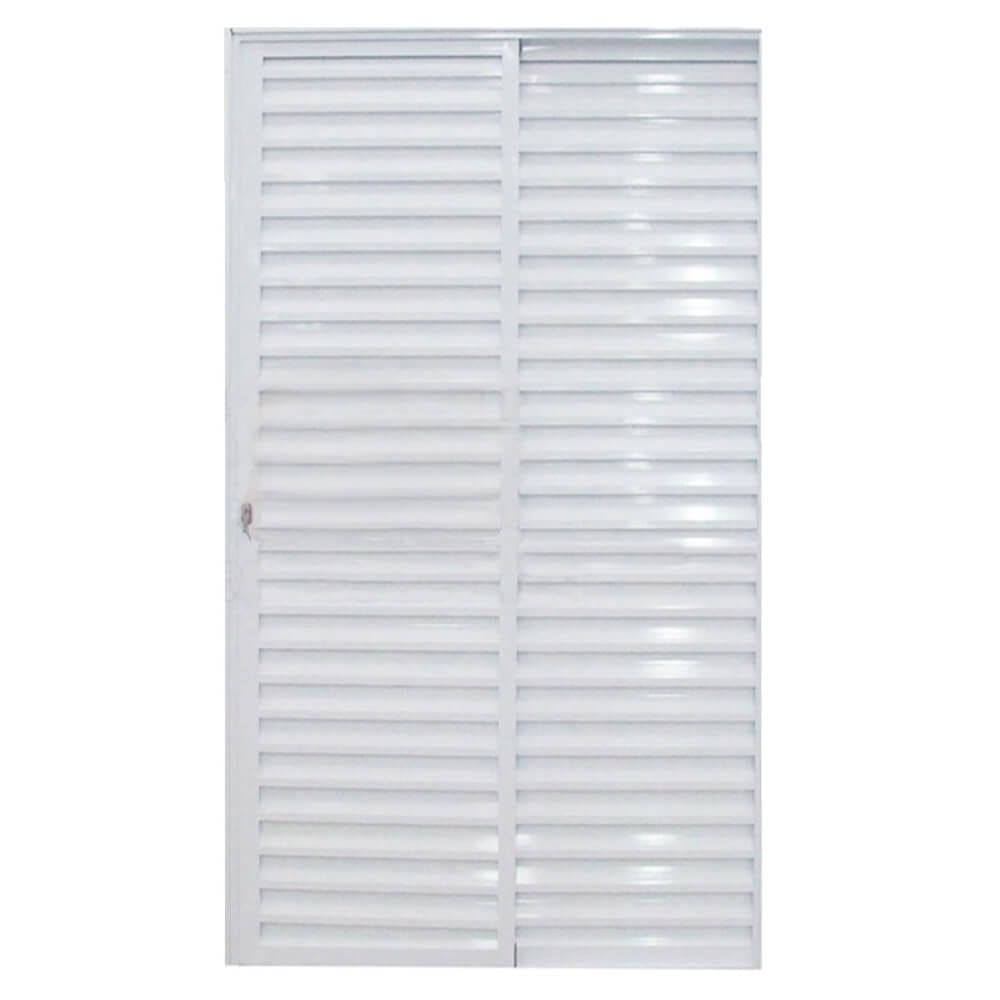 Porta Balcão Branca 210x150 Esquerda com 3 Folhas - 1584 - JANELLOT