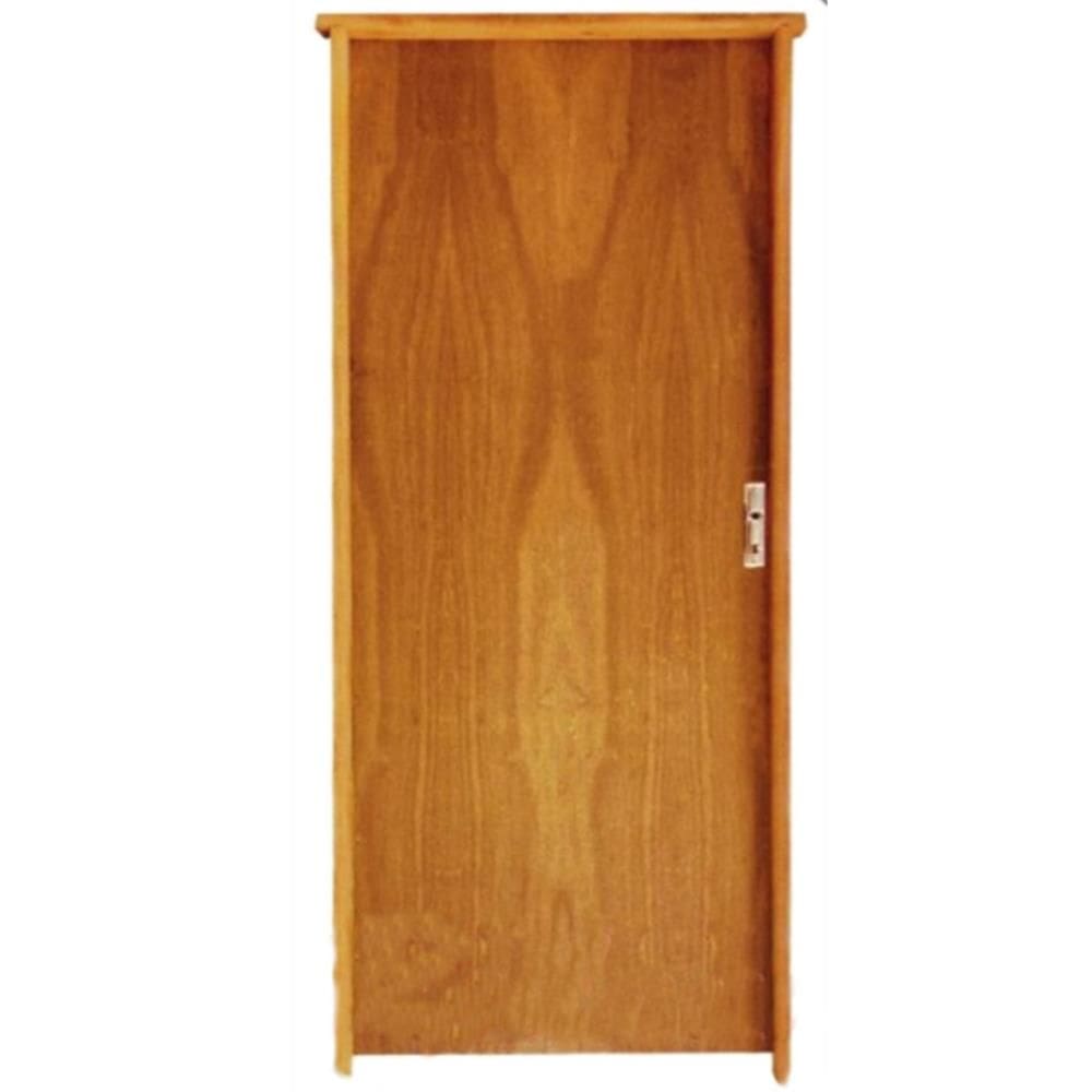 Porta Lisa Imbuia Reta 210x82 Direita Fechadura Comum - RODAM
