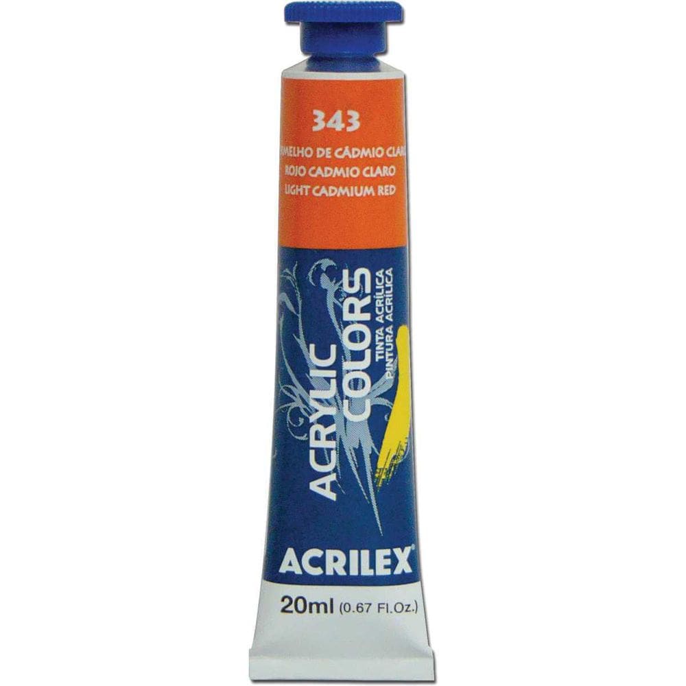 Tinta Acrilica Profissional Vermelho Cadmio Claro 20Ml