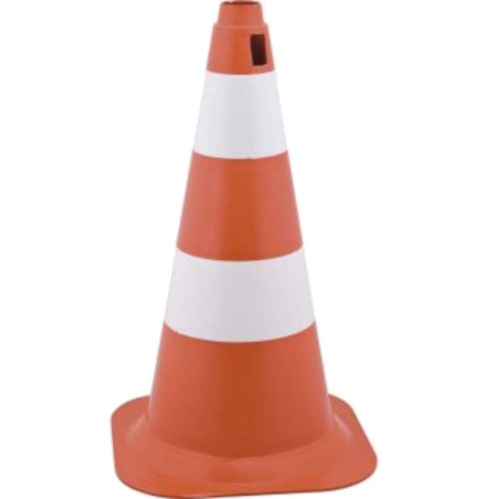 Cone 50cm Branco/Laranja POLIET - 7029000504 - VONDER