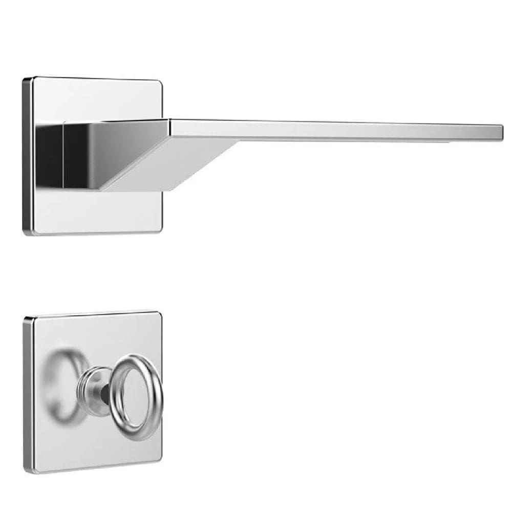 Fechadura para Porta Banheiro MZ630 Squadreto Cromada 40mm - 03630B5CR - PAPAIZ