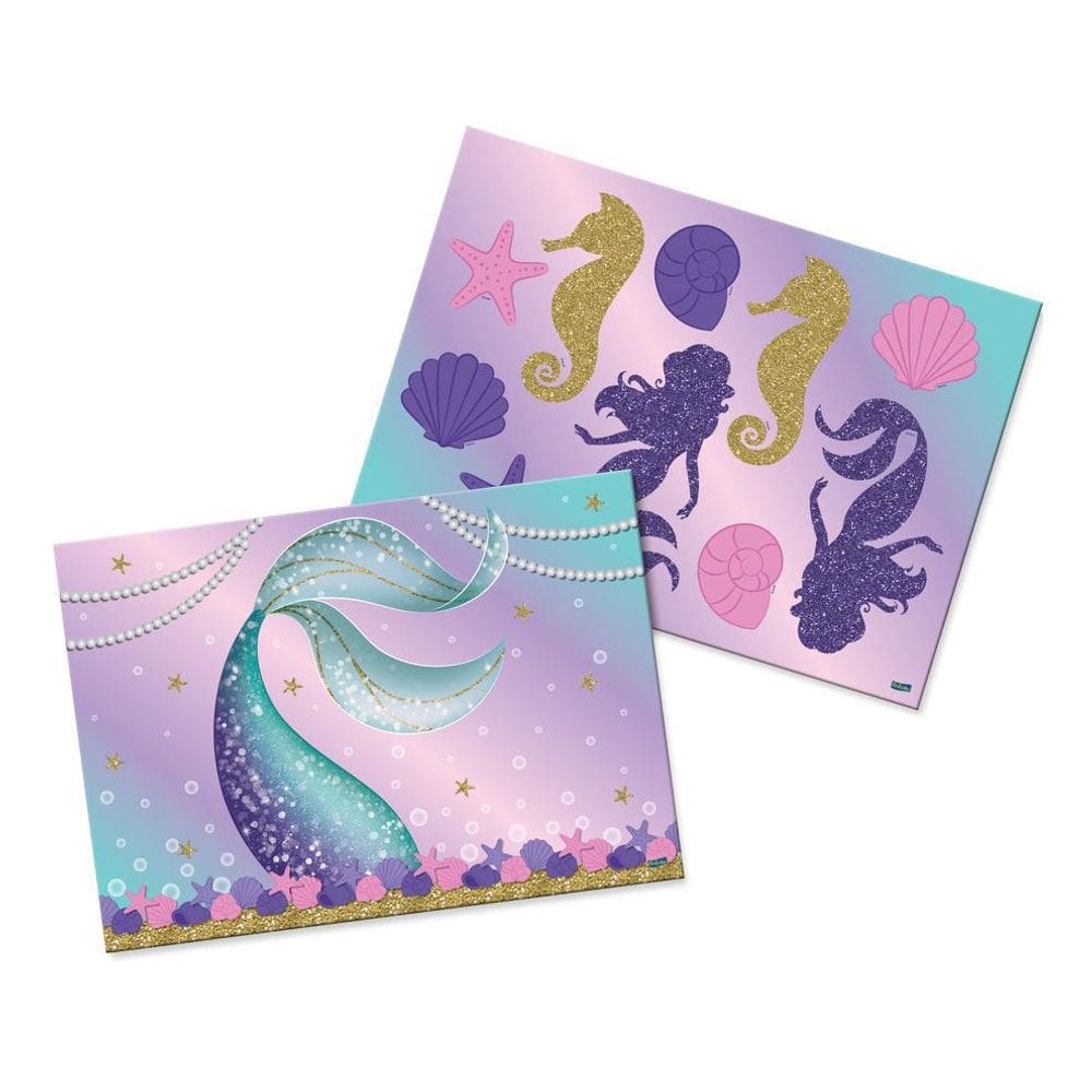 Painel Decorativo Sereia 64X45Cm E Apliques 10X