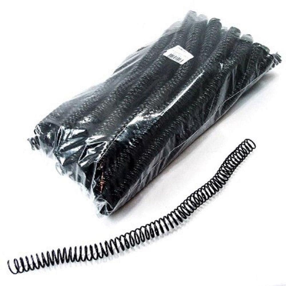 Espiral 14mm Preto com 100 Unidades - Plastyline