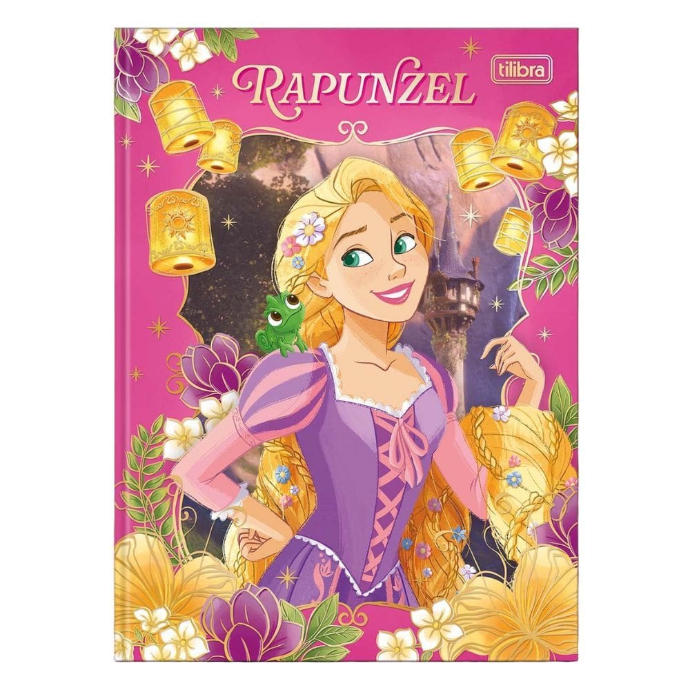 Caderno Colegial Brochura Princesas da Disney 17,6 x 23,9cm 160 Folhas Capa Dura Tilibra | Papelaria | Material Escolar