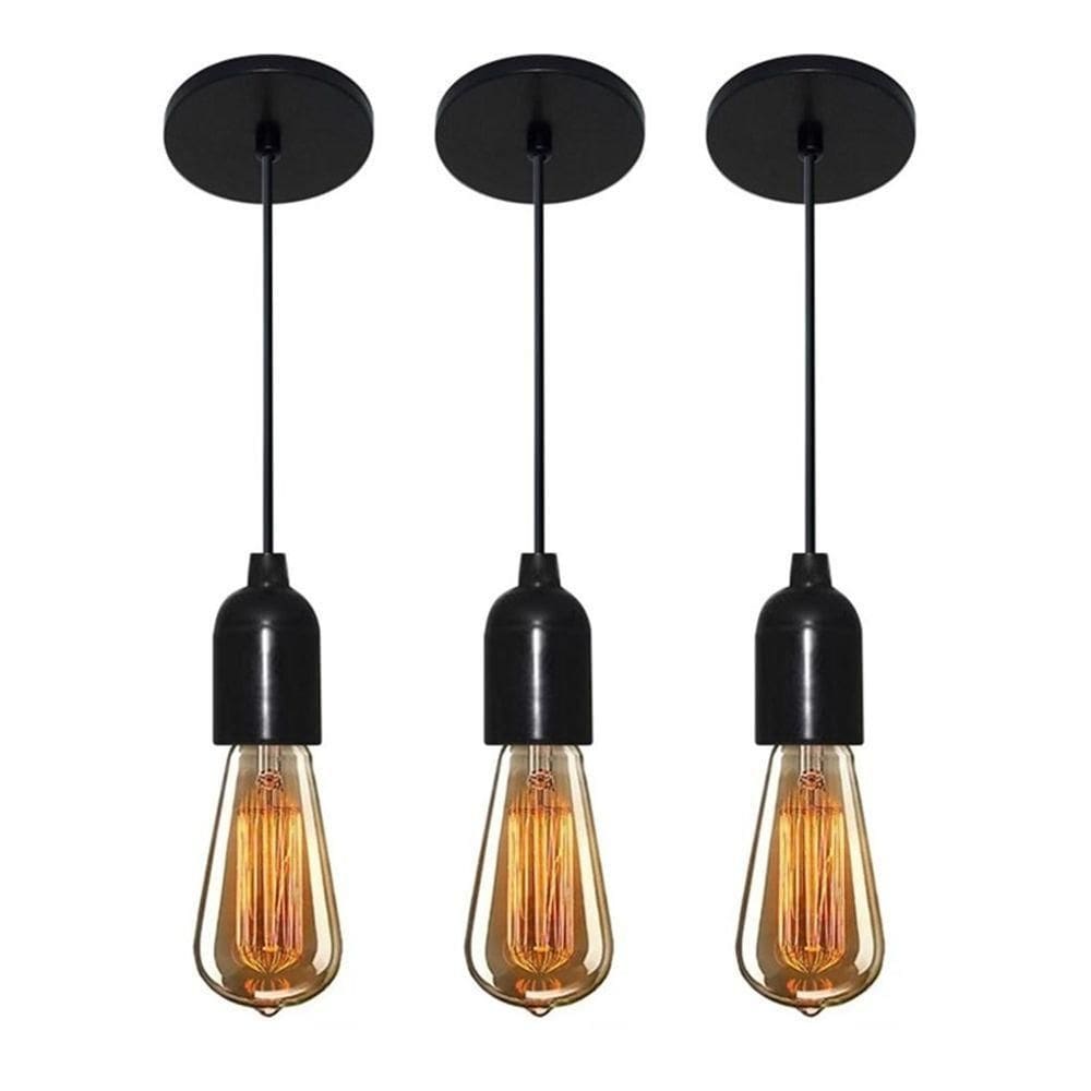 Kit/3 Lustre Pendente Luminária Md-4149 Suporte Para Lâmpada / Não Inclusa - Bivolt
