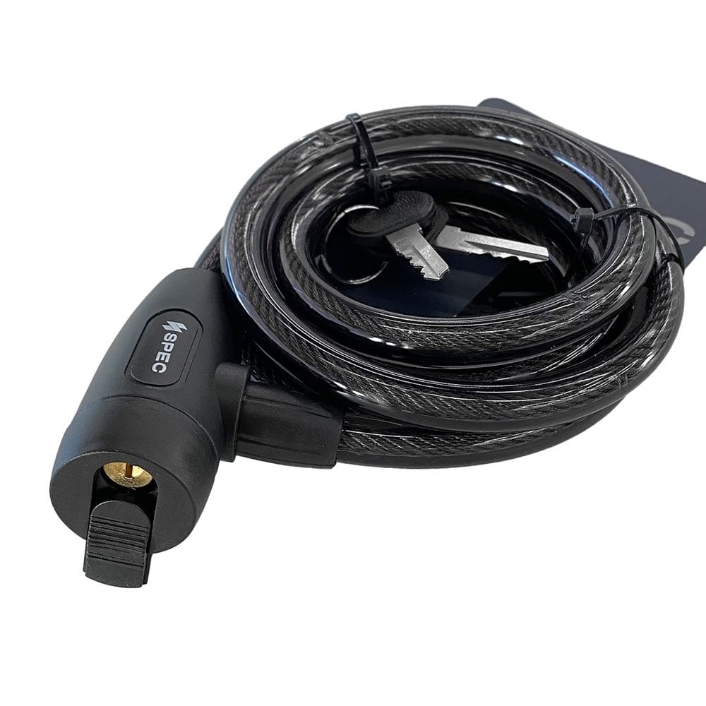 Cadeado Robusto Moto Bike Espiral 12X1500mm Com Chave Proteção Segurança Anti Furto Roubo Spec Importado