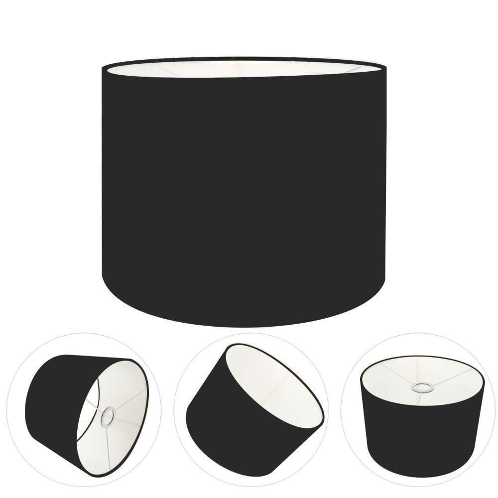 Cúpula Abajur E Luminária Cilíndrica Vivare Cp-7011 ø30x21cm - Bocal Nacional Preto