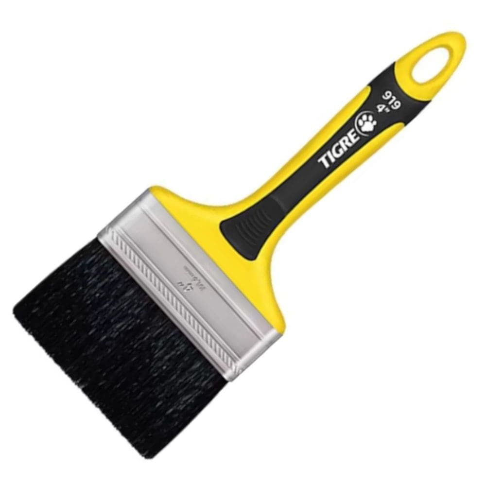 Trincha Premium Sintético Preto 919  4” - 60919016 - PINCÉIS TIGRE