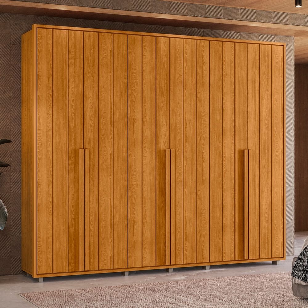 Guarda Roupa Volpi 6 Portas 6 Gavetas Cinamomo Madetec