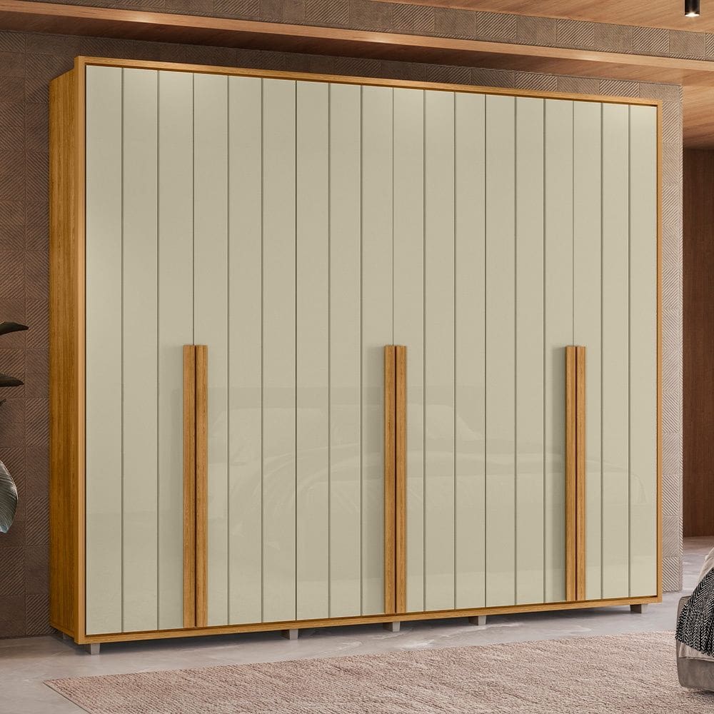 Guarda Roupa Volpi 6 Portas 6 Gavetas Cumaru Opala Madetec