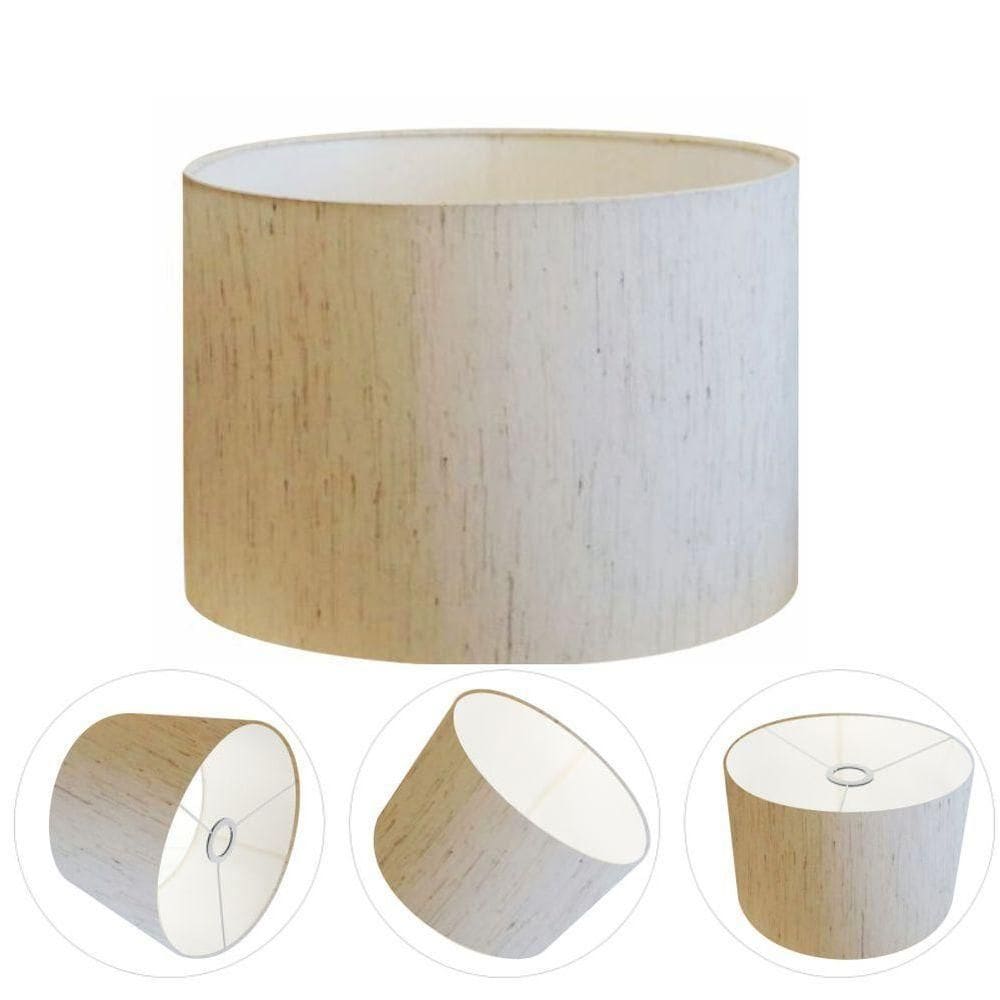 Cúpula Abajur Cilíndrica Cp-7019 ø40x30cm Linho Bege