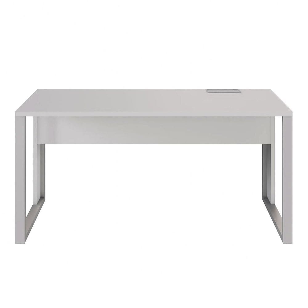 Plataforma de Trabalho 135cm Individual com Caixa de Tomadas Industrial Executive Cinza