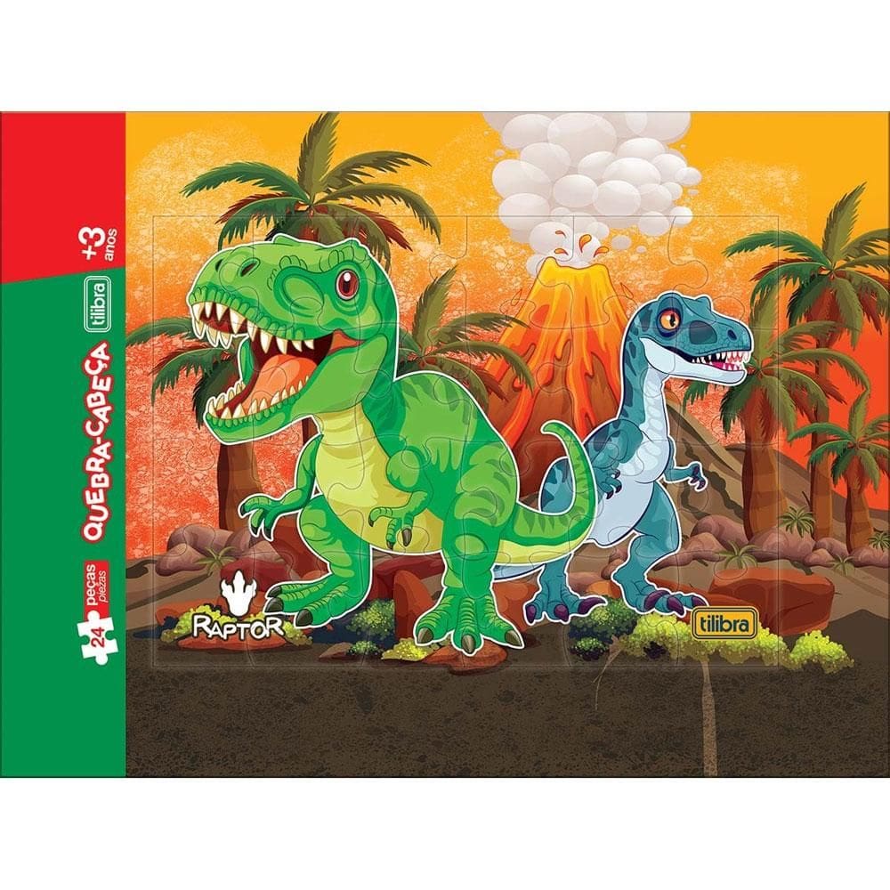 Quebra cabeça Raptor com 24 peças 394203 - Tilibra