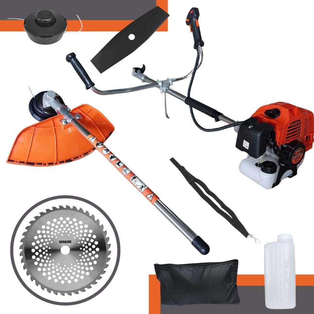 Roçadeira Multifuncional À Gasolina Terra GRHB430 Bipartida 43cc 2T 1,7HP Alta Rotação Com 3 Opções de Corte Carretel + Faca 2 Pontas + Faca 40 Dentes