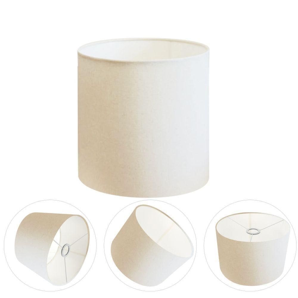 Cúpula Abajur E Luminária Cilíndrica Vivare Cp-7008 ø20x25cm - Bocal Nacional Branco