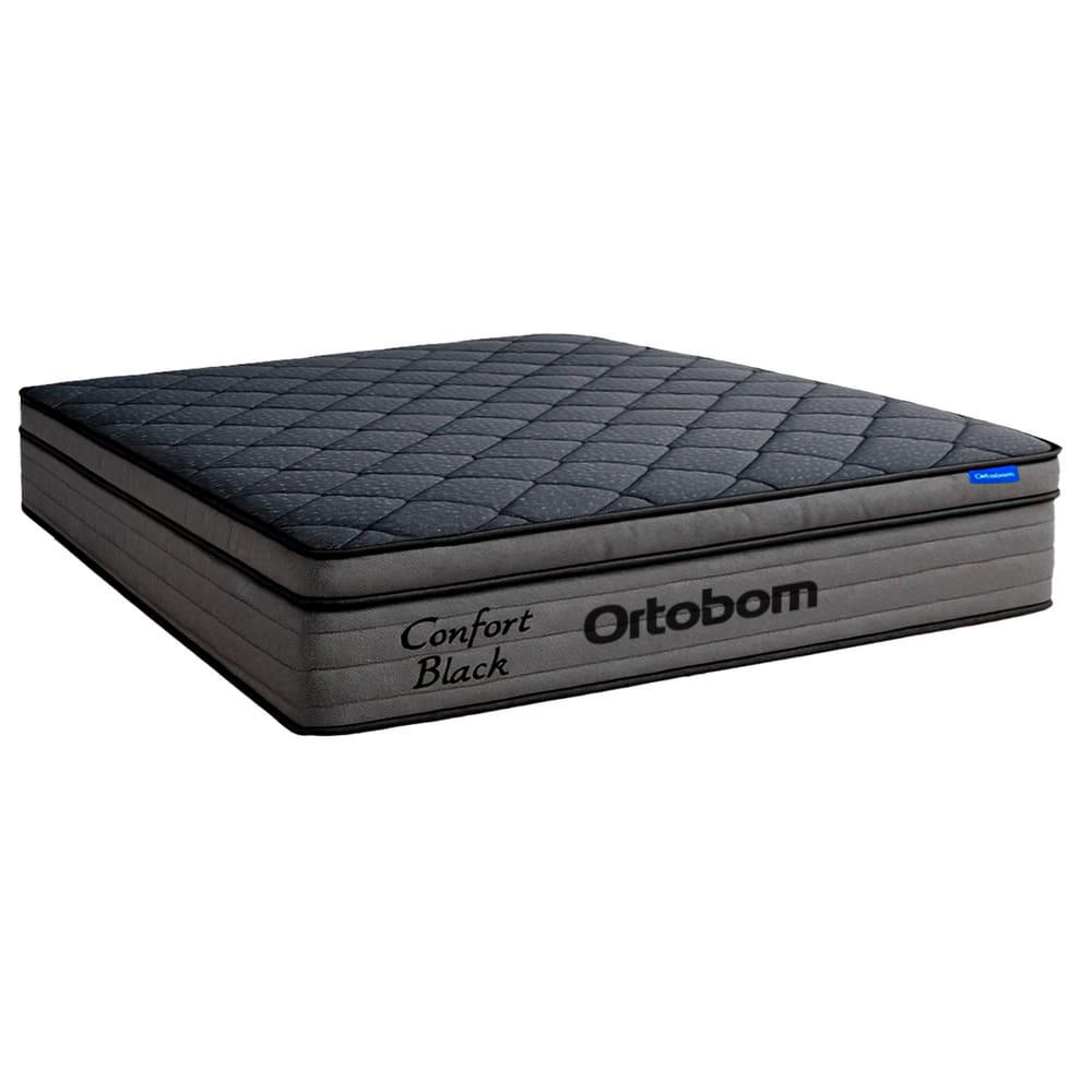 Colchão Confort Black Queen Ortobom Espuma Soft Gel 158x198x30