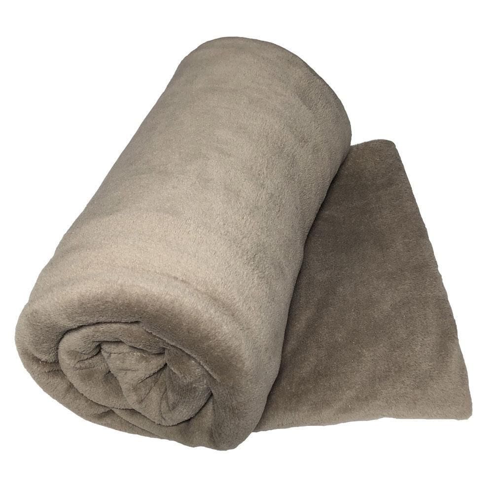 Manta Solteiro Blush Felpuda Bege 2,20X1,50M