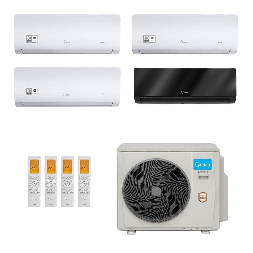 Ar-Condicionado Multi Split Inverter Midea 42.000 (2x Evap HW 9.000 + 1x Evap HW 12.000 + 1x Evap HW 24.000) Quente/Frio 220V