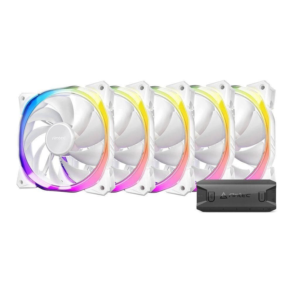 Kit Com 5 Cooler P- Gabinete Antec Fusion 120 Argb W_5pk 120mm Argb Pwm - 0-761345-57005-3