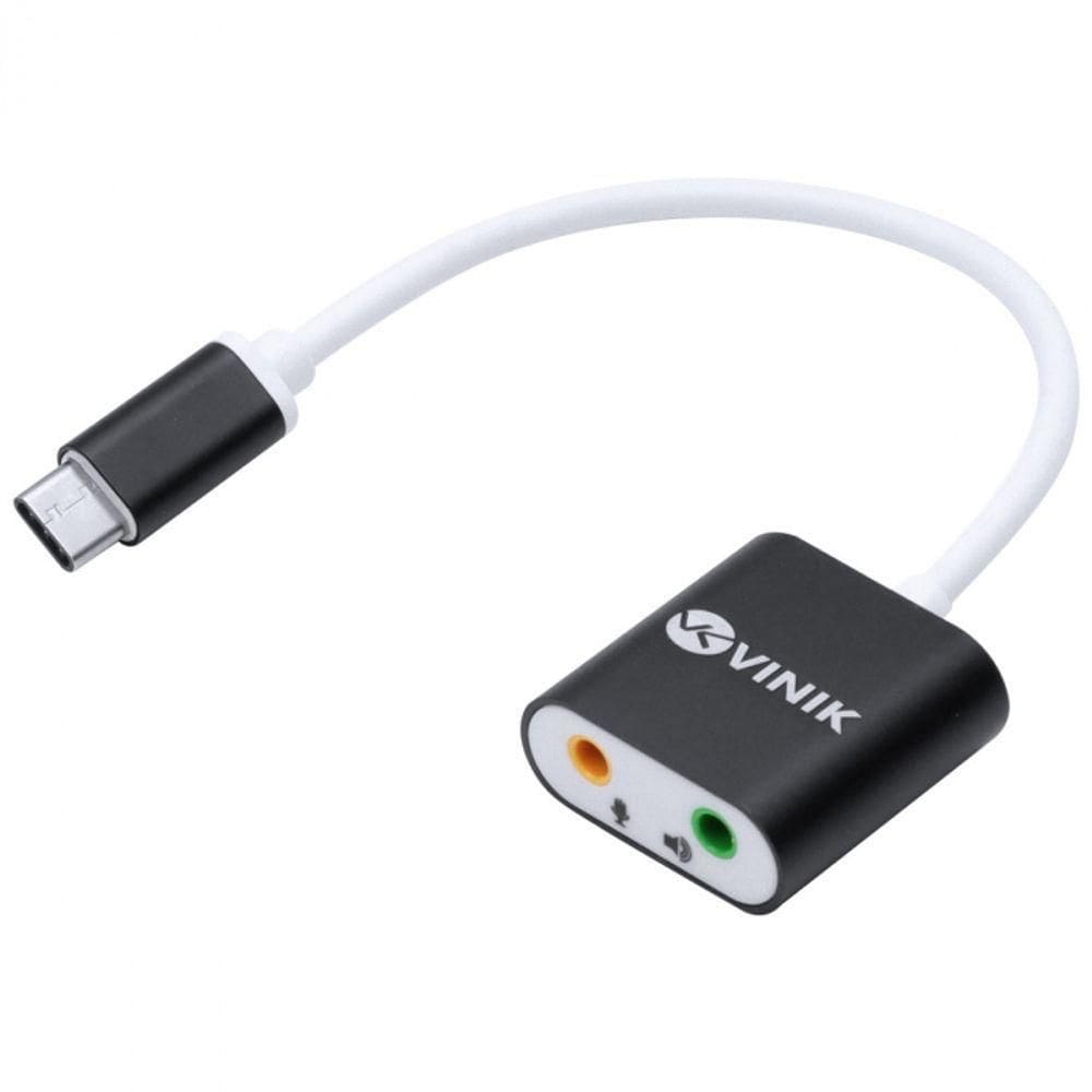 Adaptador P2 Duas Vias Para Usb Tipo C Fone + Microfone- Adfmusbtc