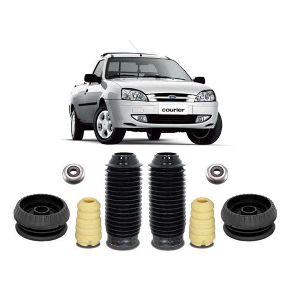 Kit Batente Amortecedor Dianteiro Ford Courier 97 Em Diante