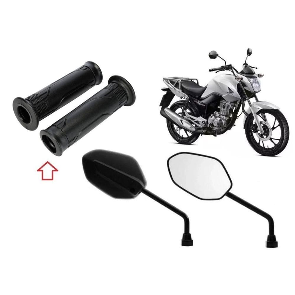 Par Retrovisor + Manoplas Com Furo Para Peso Cg Cargo 160