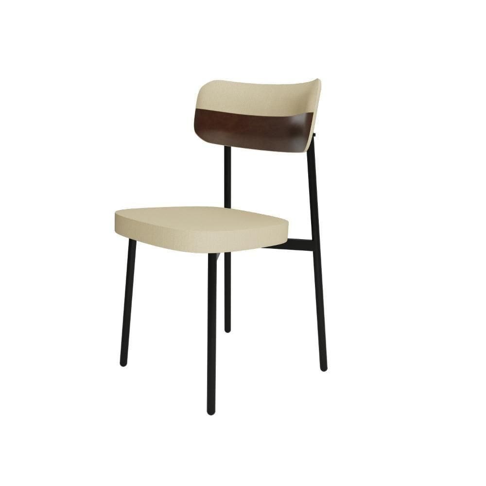 Cadeira Alloa Fixa Com 4 Pés 50 X 44,7 X 83,8 Cm Com 1 Unidade Corriente Areiacourino Whisky