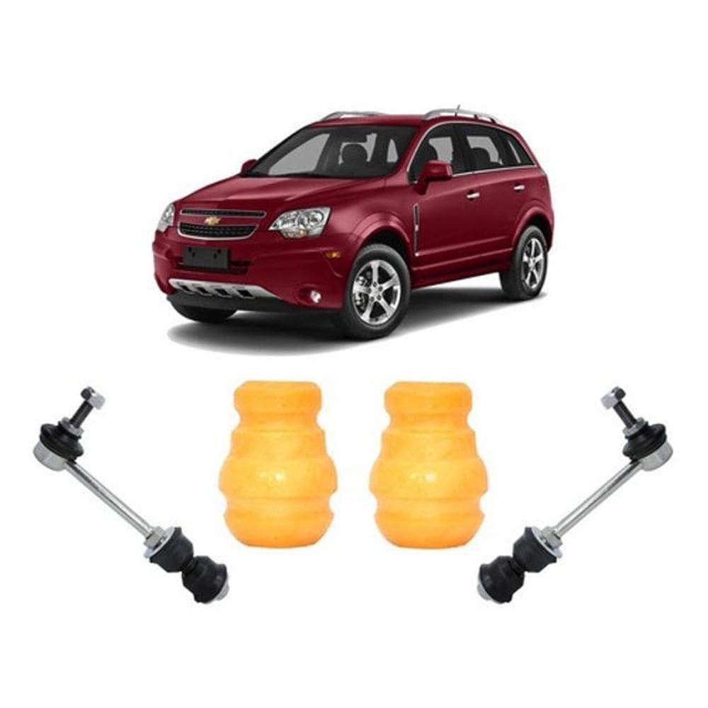 Par Batente + Bieleta Suspensão Traseira Captiva 2008 A 2011