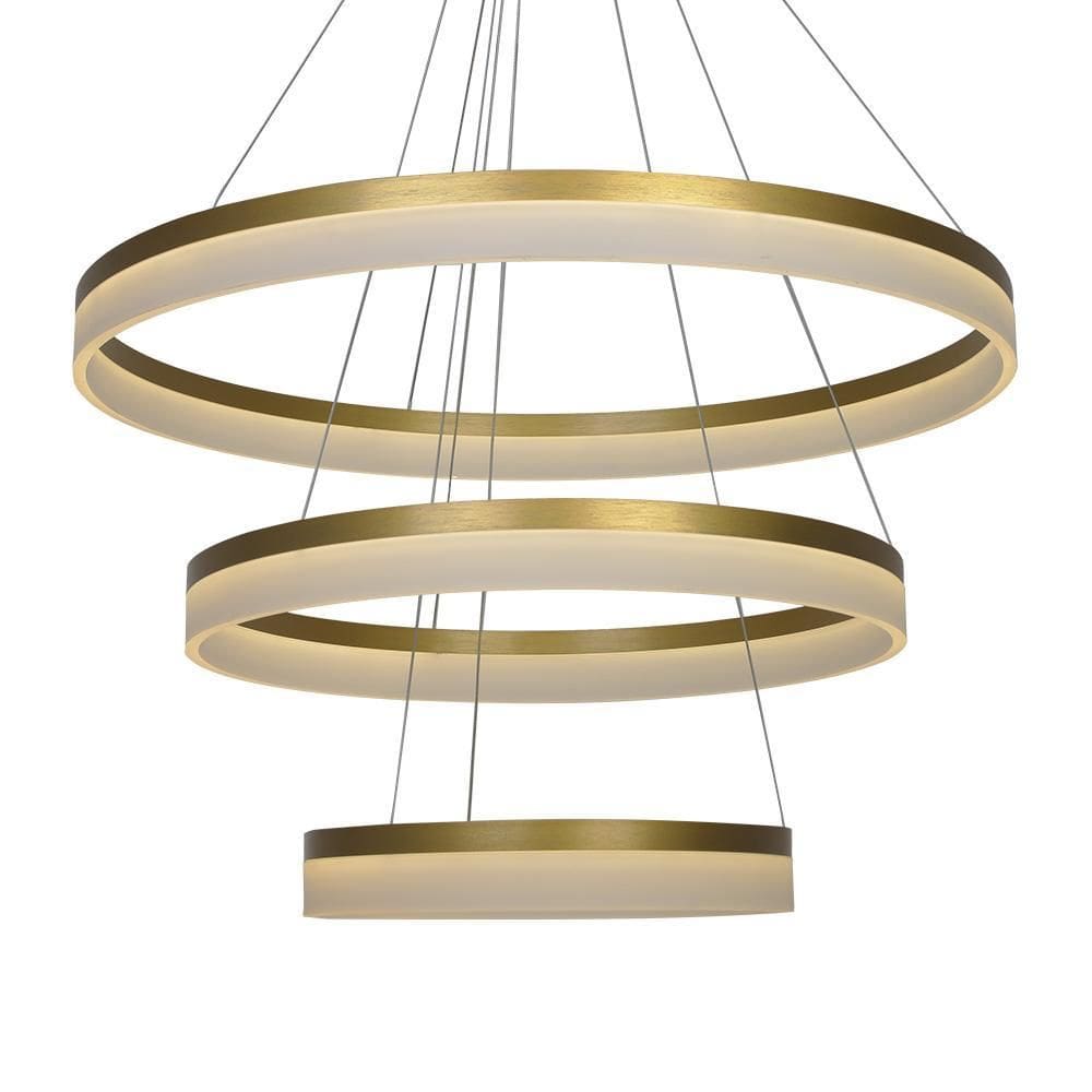 Lustre Pendente Nitrolux Acr-201D Dourado Led Bivolt