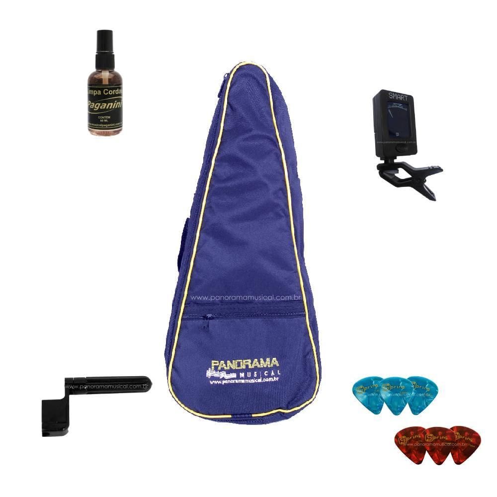 Kit Acessórios Para Ukulele Soprano Kit C/5 Itens