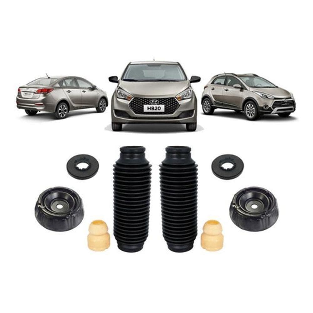 2 Kit Coxim Batente Dianteiro Hyundai Hb20 2012 2013 2014 15