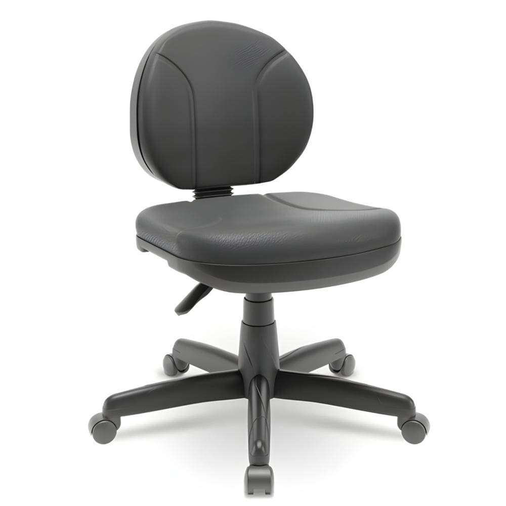 Cadeira Operativa Executiva Lamina Couro Preto - Plaxmetal