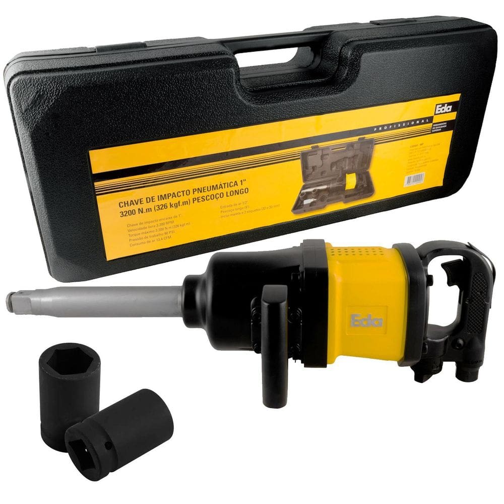Chave De Impacto Pneumática 1 Pol. Longa 3200Nm Profissional