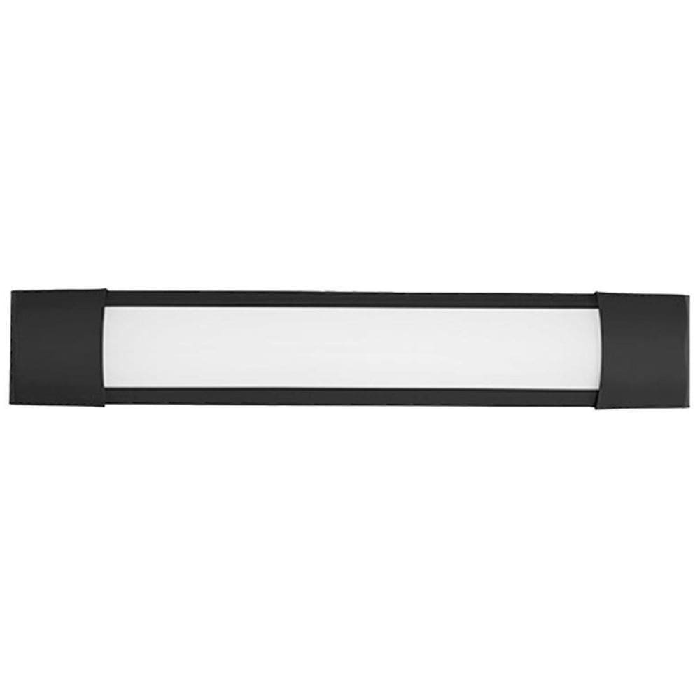 Luminária Led Taschibra Sobrepor Line 9W Preta Luz Quente 30