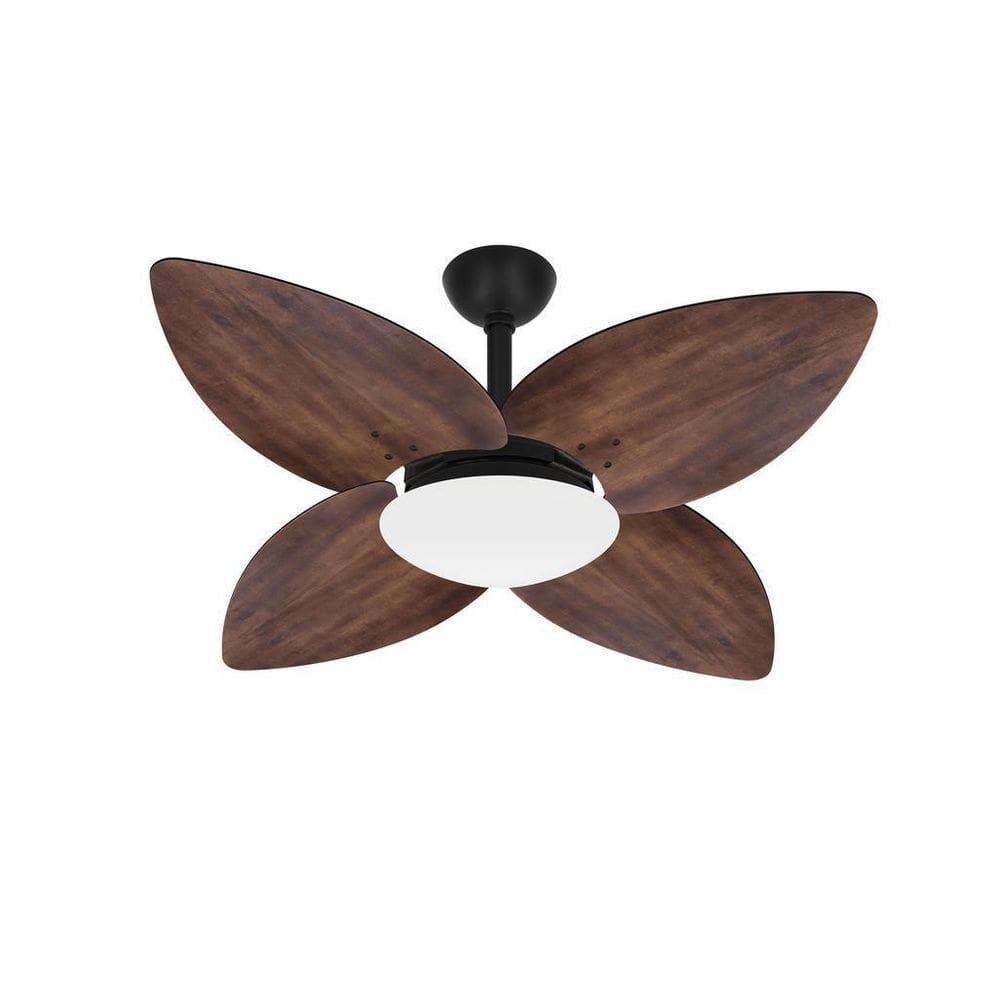 Ventilador Teto Winds Preto 4 Pás Imbuia Potente Ventax 110V