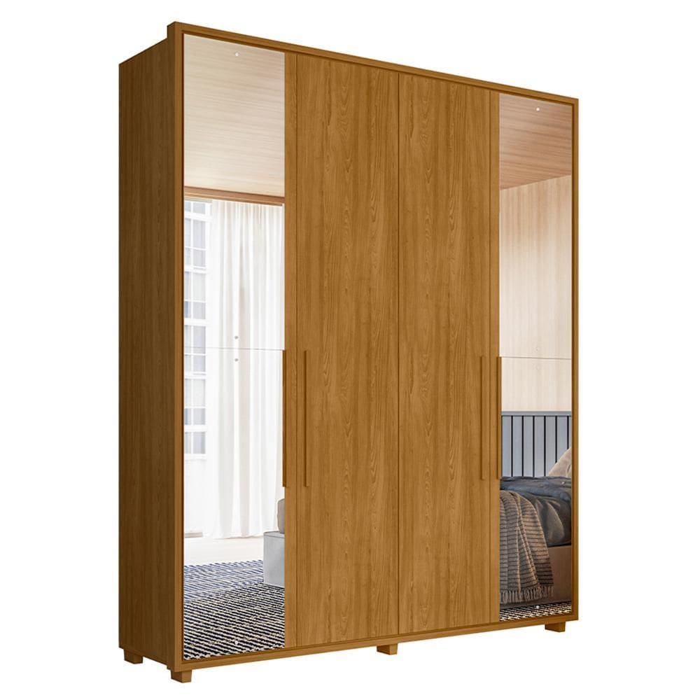 Guarda Roupa Casal Greco 4 Portas com Espelho - Madetec