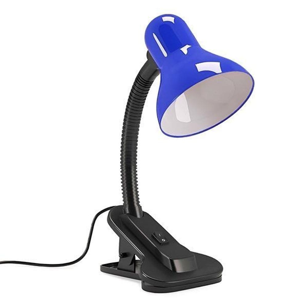 Luminária Articulada Azul Escuro Com Garra Presilha Bivolt