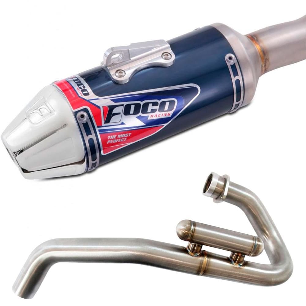 Escapamento Curva + Ponteira Foco Racing F1 CRF 300F